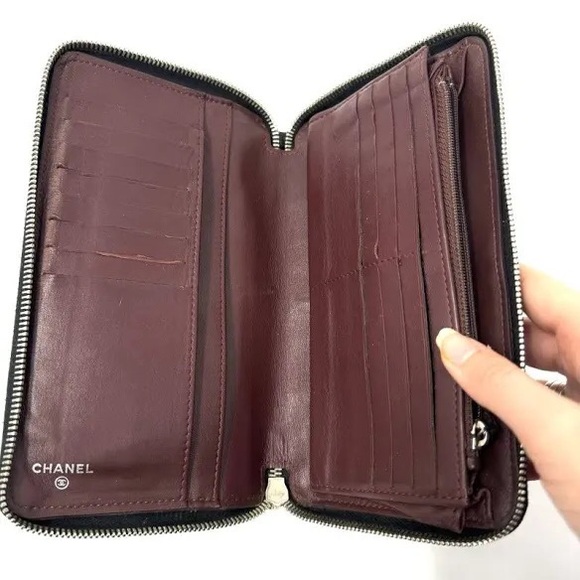 Authentic Chanel Wallet with Added Chain - Comes with Box and Card - Picture 6 of 16